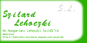 szilard lehoczki business card